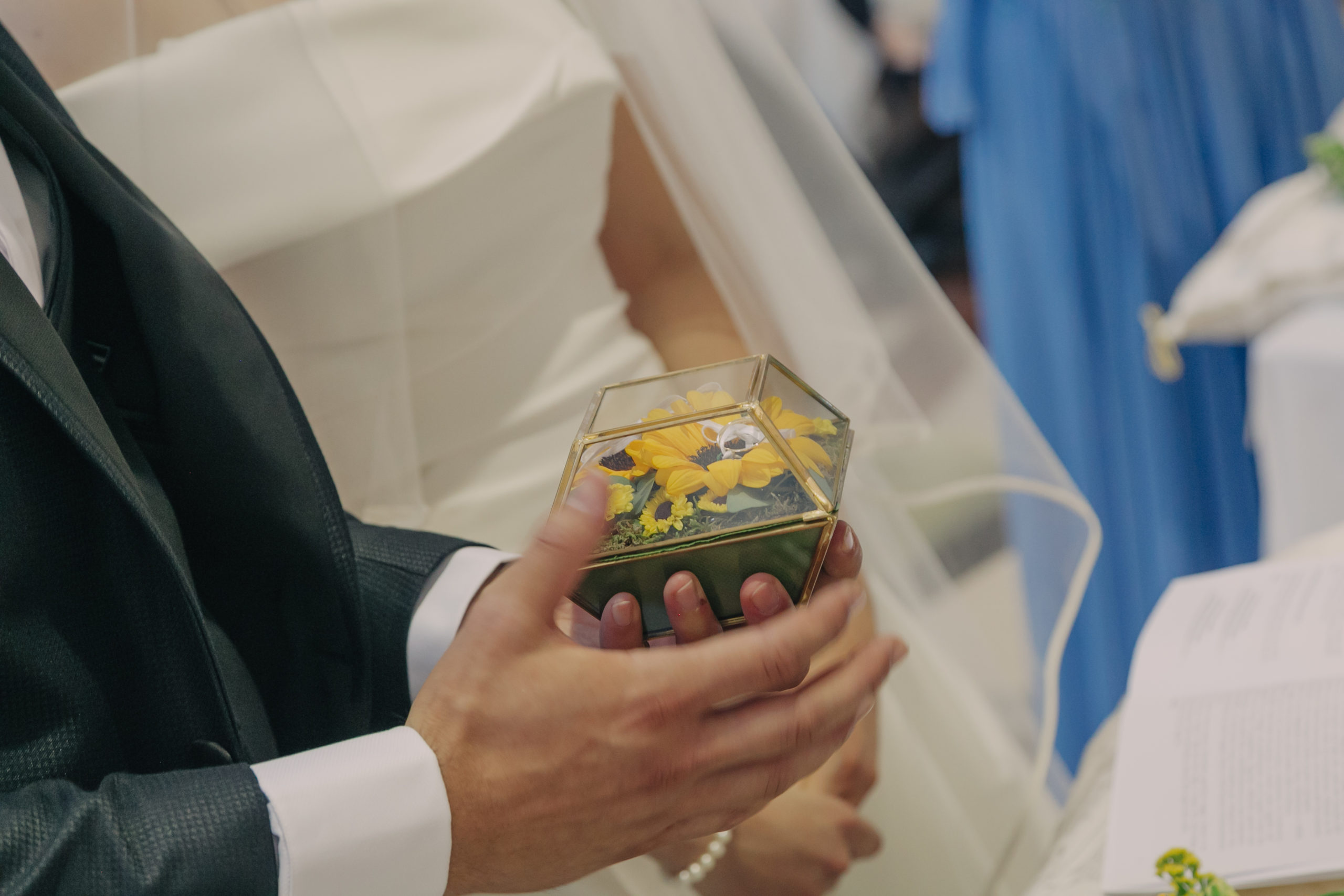 Matrimonio in giallo fedi