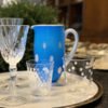 caraffa azzurra pois-bianco